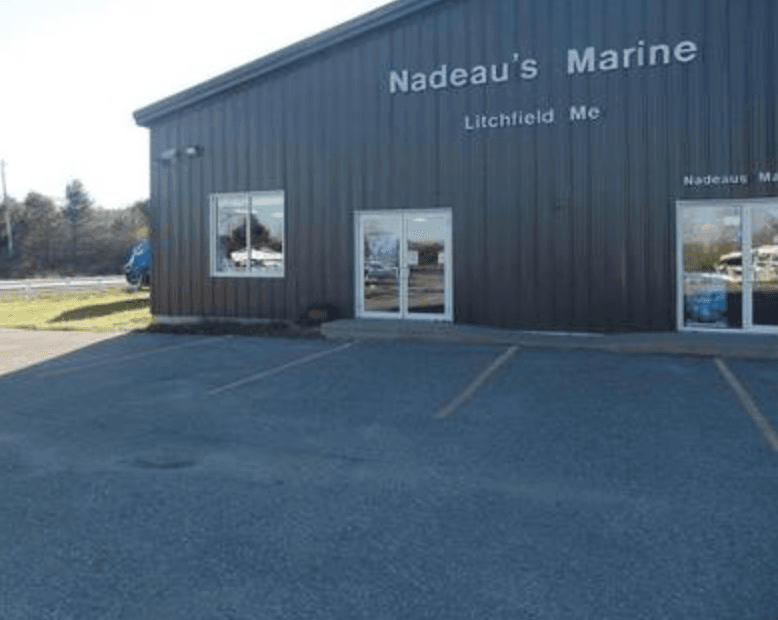Nadeau's Marine storefront in Litchfield, Maine
